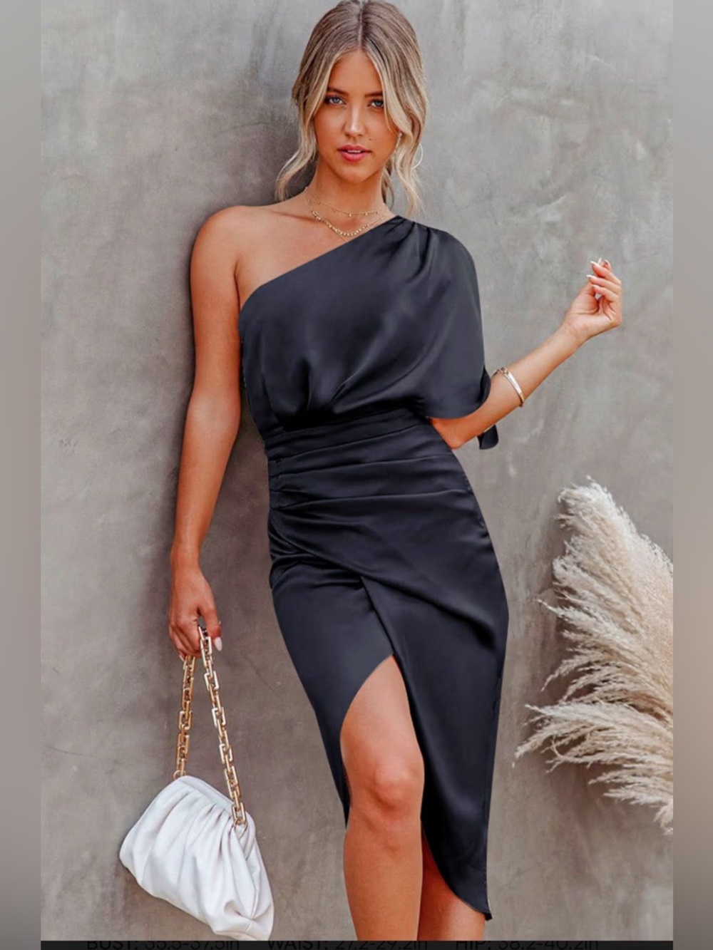 Cupshe Evonne Navy One-Shoulder Dress NWT — Small